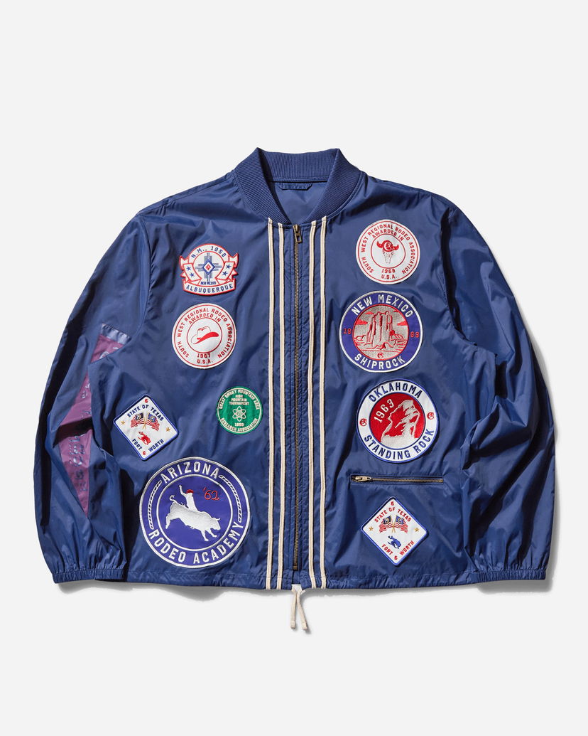 Bomberjakke Champion 60’s Souvenir Patchwork Campus Jacket Blå | 221136 BS570