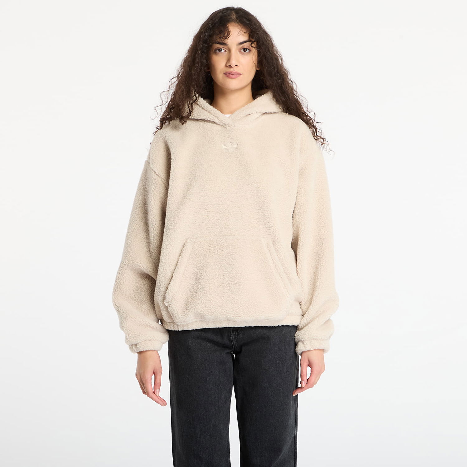 Sweatshirt adidas Originals Essentials Teddy Hoodie Beige | JW6061, 0