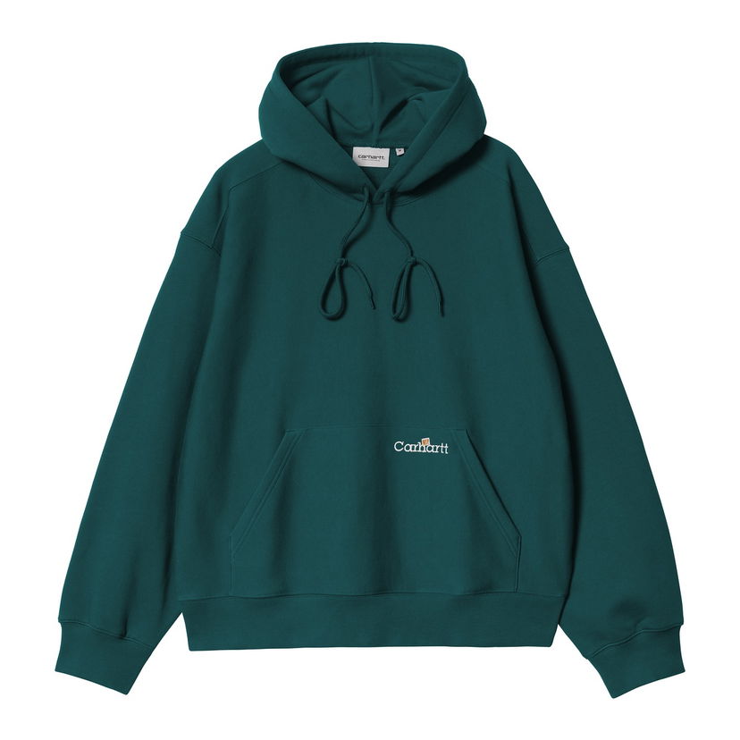 Sweatshirt Carhartt WIP Hooded Script Sweatshirt Grøn | I034430_9
