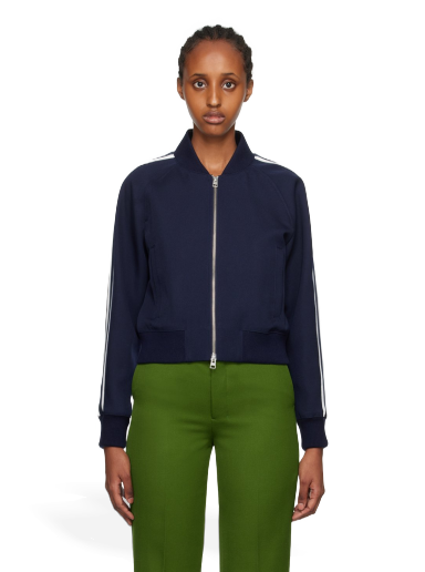 Jakke AMI Zip Bomber Jacket Mørkeblå | FJK004.WV0004