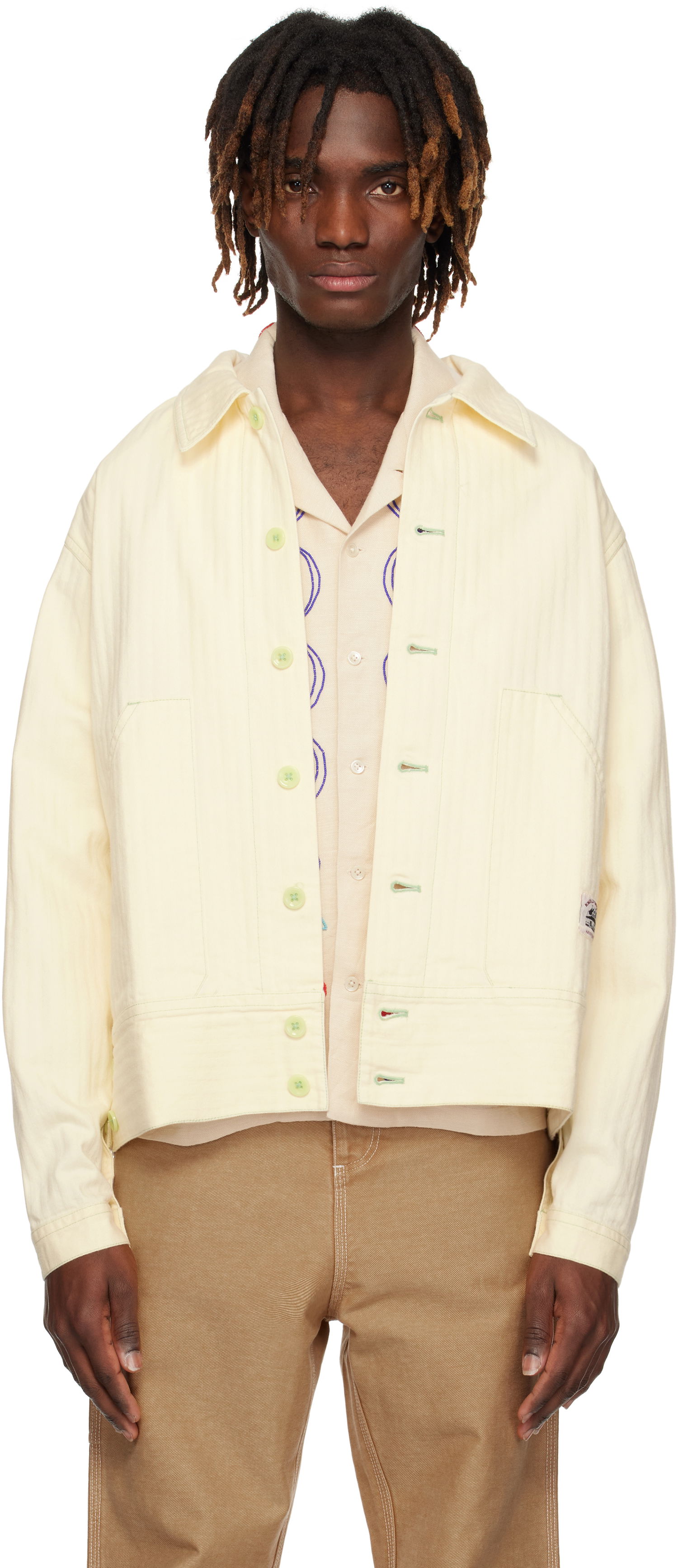Jakke Bode Bode Greenskeeper Knolly Brook Jacket Gul | MRS25JA006, 0