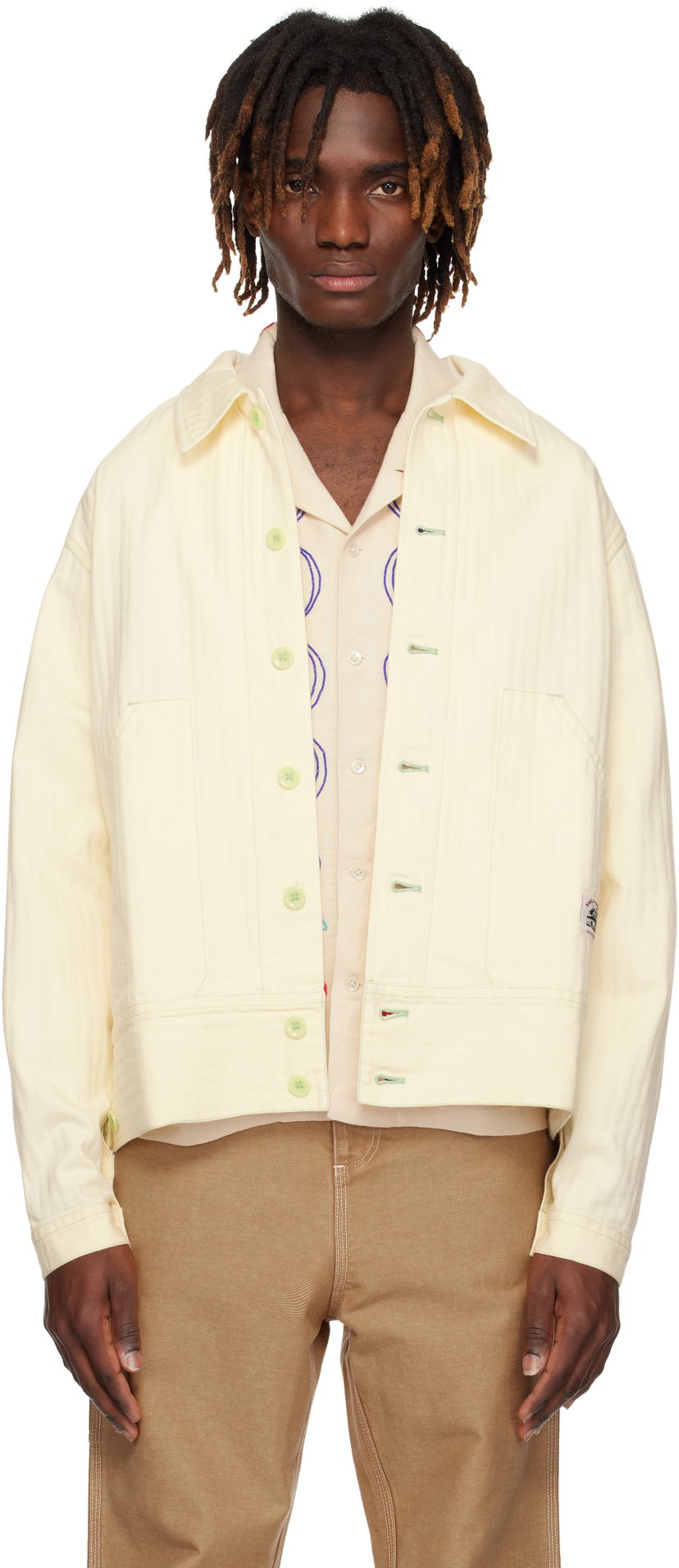 Jakke Bode Bode Greenskeeper Knolly Brook Jacket Gul | MRS25JA006