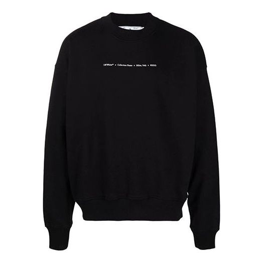 Sweater Off-White Off-White FW21 Tornado Arrow Logo Sweatshirt Sort | OMBA054F21FLE0081084