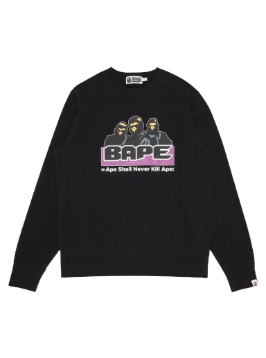 Sweater BAPE Archive Ape Shall Never Kill Ape Crewneck Sort | 1I70-113-002