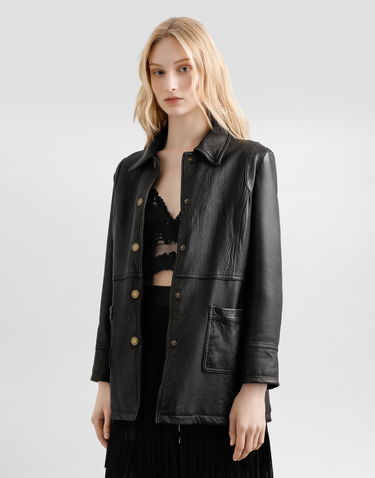 Jakke Dolce & Gabbana Dolce & Gabbana Vintage Lambskin Jacket Sort | F0W3PLGDDEAN0000, 3