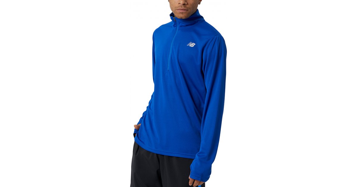 Jakke New Balance 5K Half-Zip Jacket Mørkeblå | mt21214-try, 1
