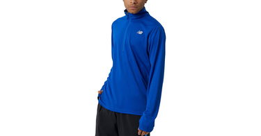 Jakke New Balance 5K Half-Zip Jacket Mørkeblå | mt21214-try, 1