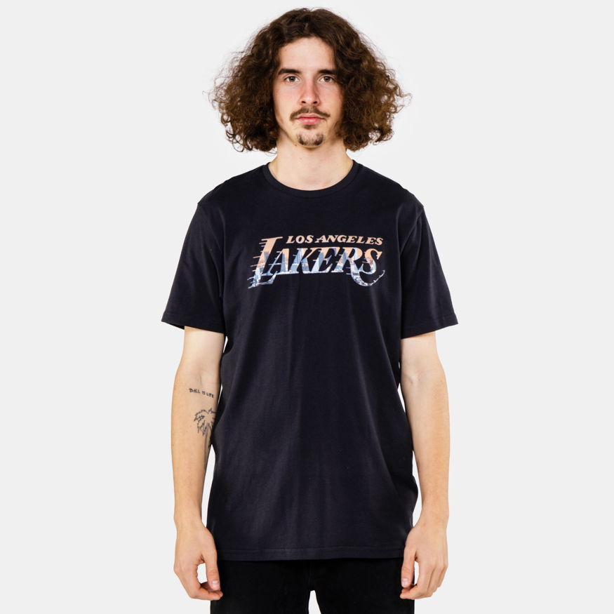 T-shirt New Era NBA Photographic Wordmark Tee Los Angeles Lakers Sort | 12553364, 0