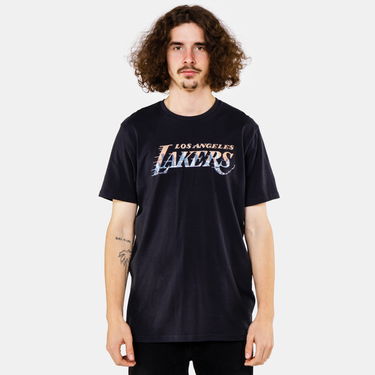 T-shirt New Era NBA Photographic Wordmark Tee Los Angeles Lakers Sort | 12553364, 0