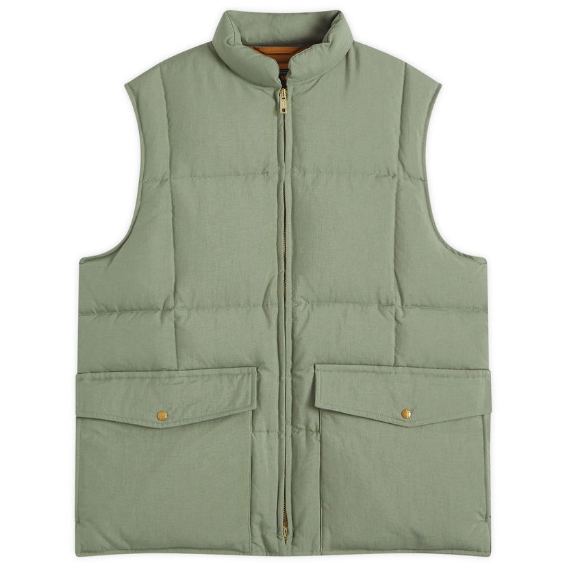 Vest BEAMS Beams Plus Nylon Oxford Down Vest, Size Large Grøn | 3806-0112-139-67