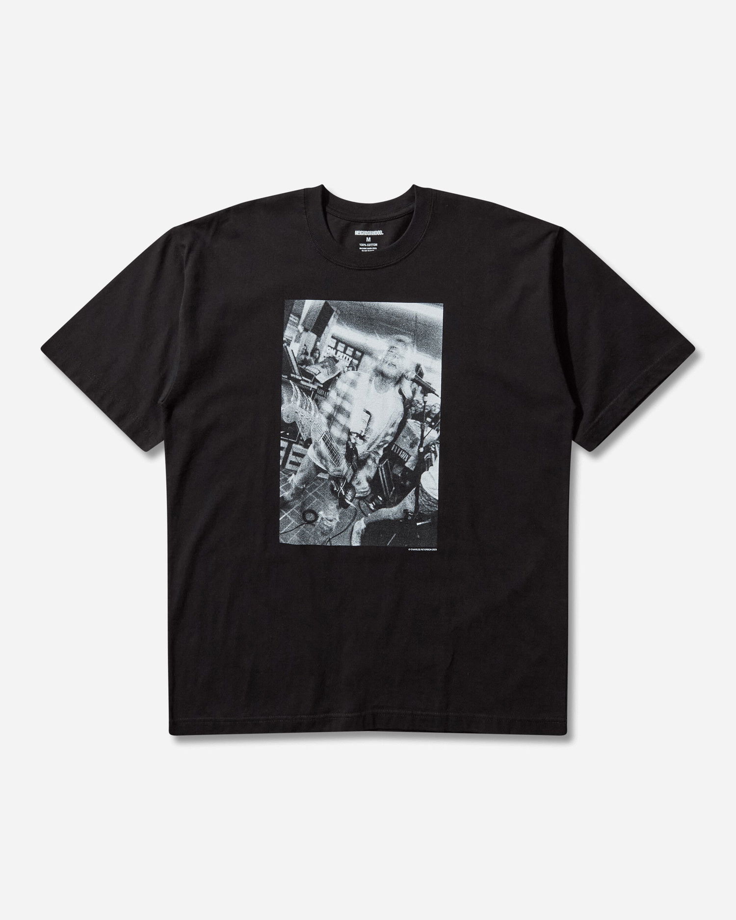 T-shirt Neighborhood Charles Peterson SS-5 Graphic Print T-Shirt Sort | 252PCNH-ST14S BLACK, 1