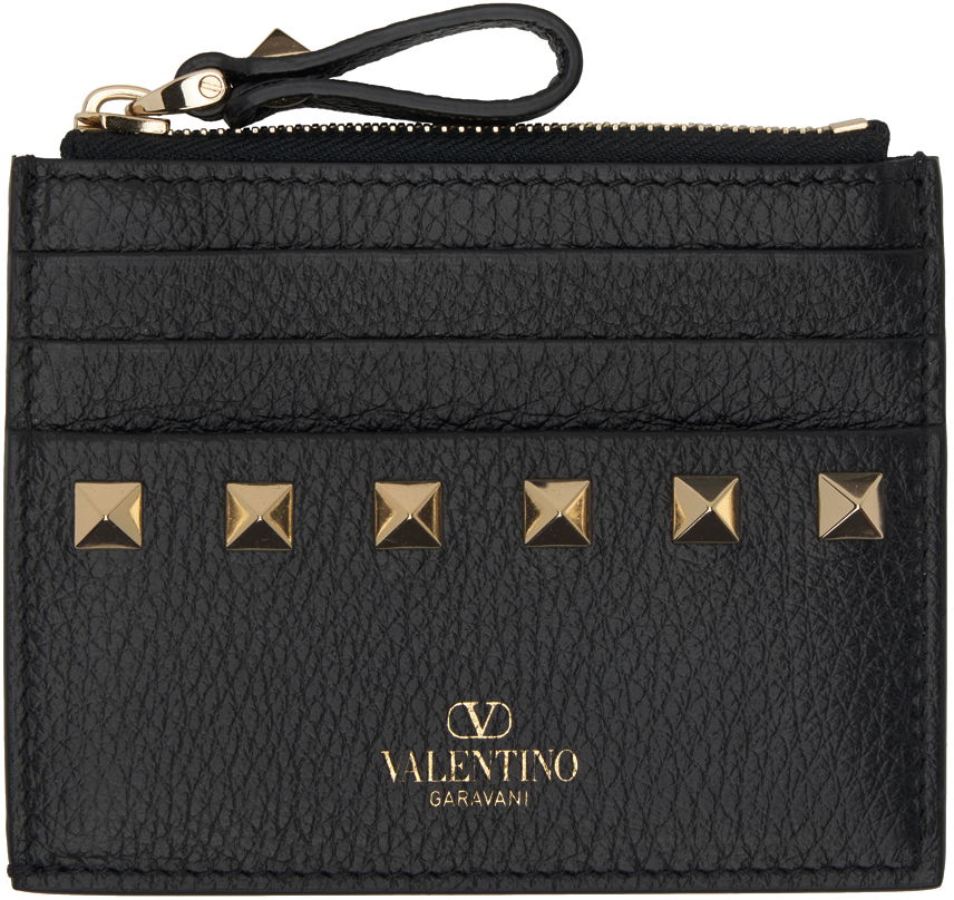 Tegnebog Valentino Garavani Rockstud Zipper Card Holder Sort | 3W2P0T35VSH, 0