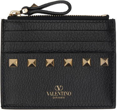Tegnebog Valentino Garavani Rockstud Zipper Card Holder Sort | 3W2P0T35VSH, 0
