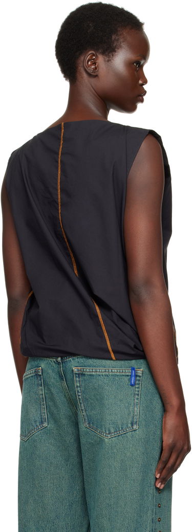 Tanktop Baserange Sleeveless Turn Neck Top Sort | TOTU-PO-SP25, 2