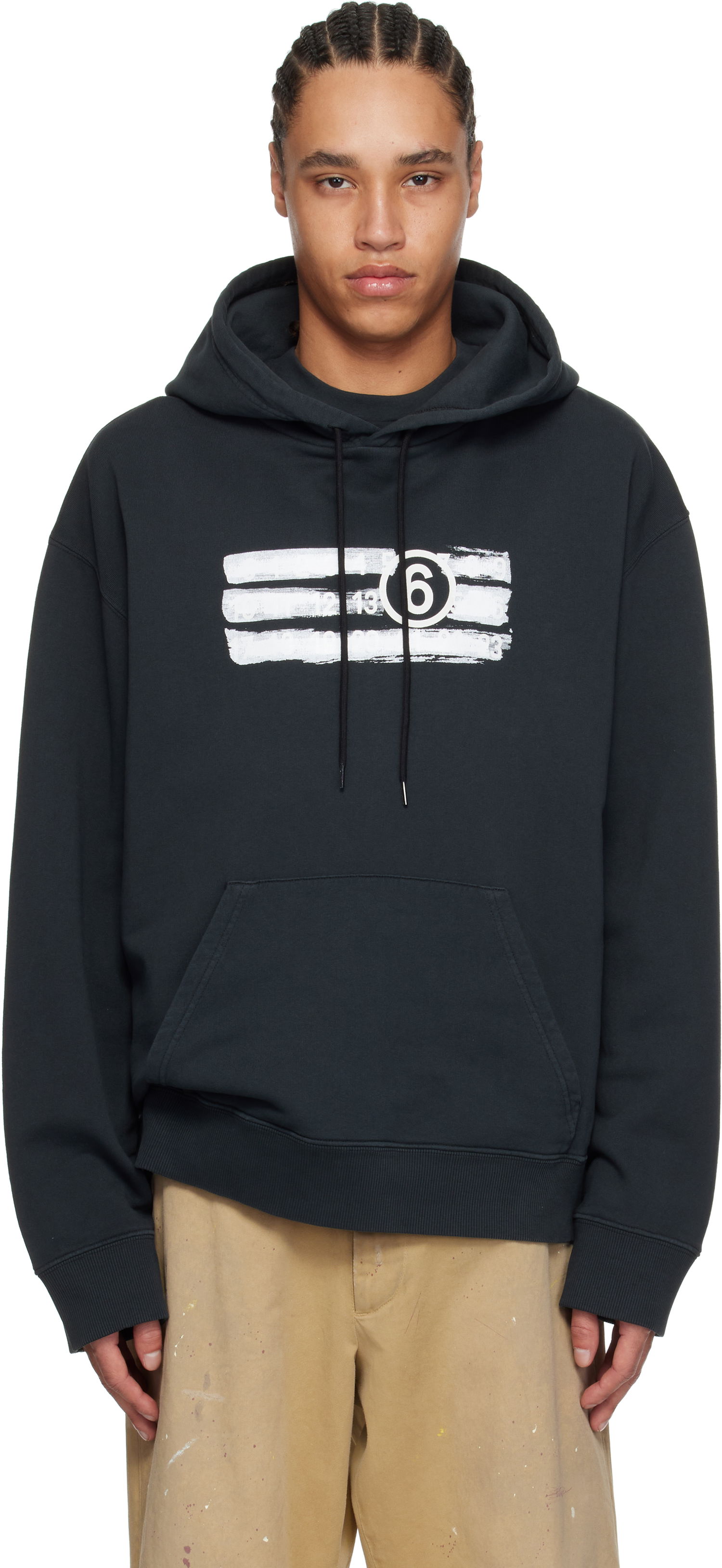 Sweatshirt Maison Margiela MM6 Maison Margiela Printed Logo Hoodie Sort | SH2GU0020 M25004, 0