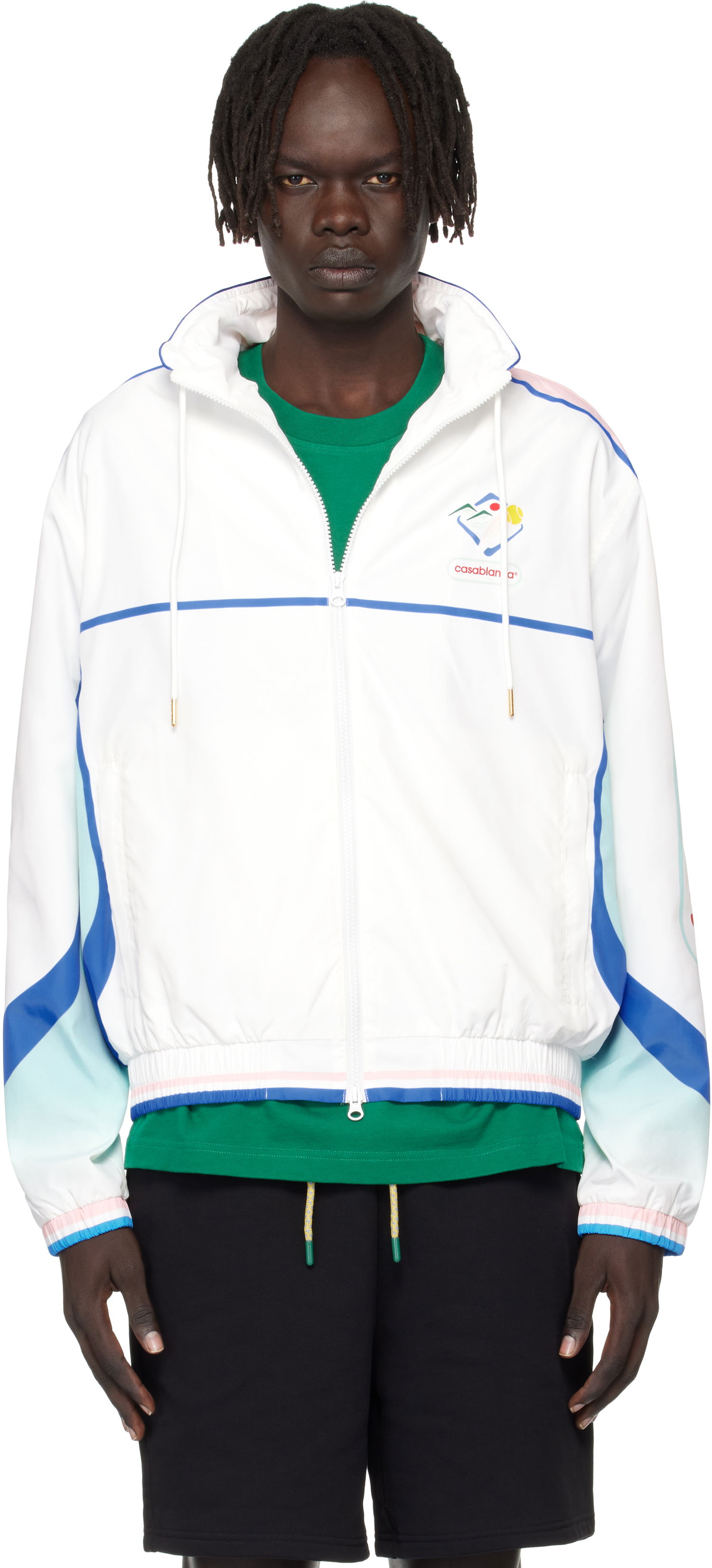 Vindjakke Casablanca Casablanca Casa Sportif Windbreaker Jacket Hvid | U-MPF25-JK-033-01, 0