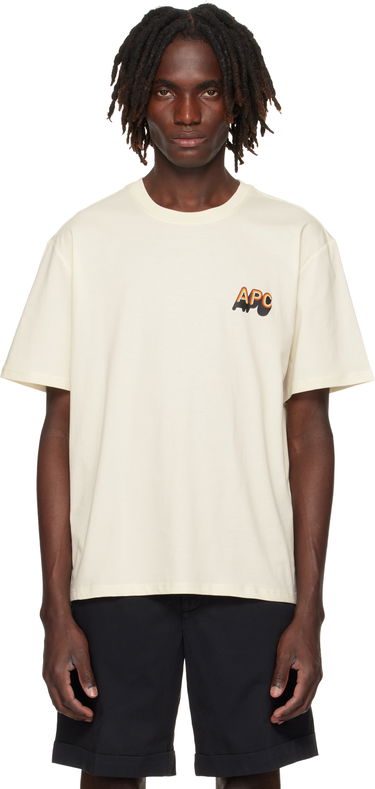 T-shirt A.P.C. A.P.C. 70's H T-Shirt Beige | COHBM-H26535, 0