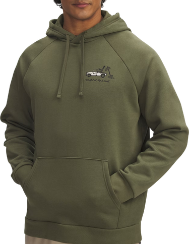 Sweatshirt Under Armour Rival Fleece Hooded Sweatshirt with 'We lift it all' Design Grøn | 6003955-390, 0