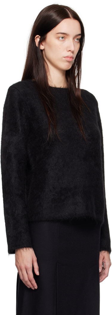 Sweater Loulou de Saison Loulou de Saison Freya Fuzzy Knit Sweater Sort | FREYA, 1
