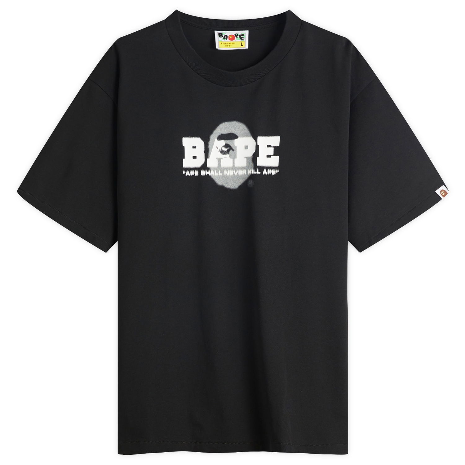 T-shirt BAPE Graffiti Logo Relaxed Fit Tee Sort | 001TEL301308M-BLK, 0