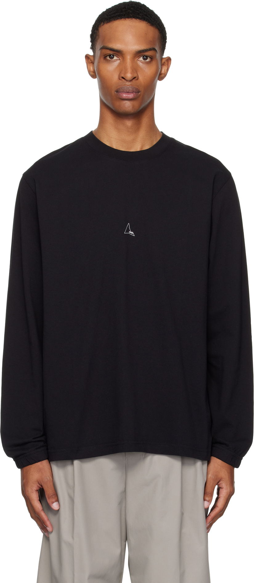 T-shirt ROA ROA Logo Long Sleeve T-Shirt Sort | RBMW0399JY35