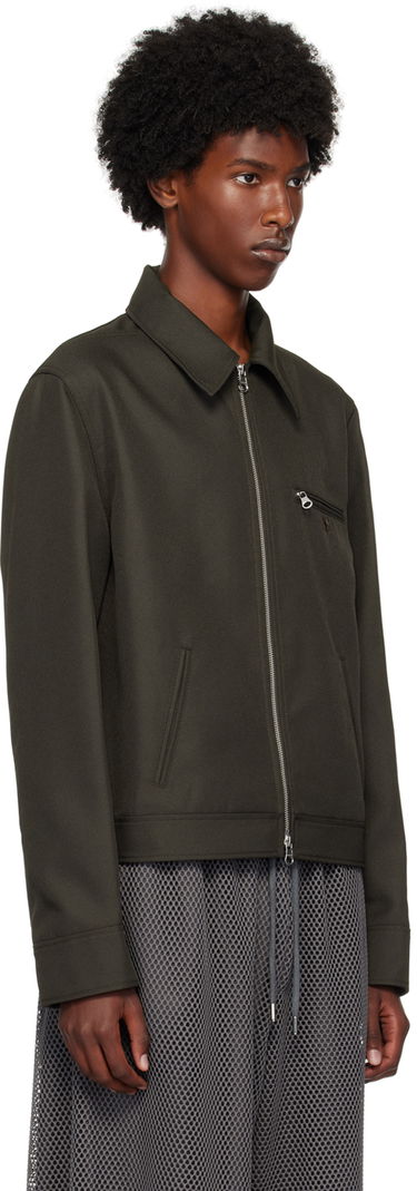 Bomberjakke Courrèges Signature Retro Zip-Up Jacket Grøn | 324CBL204PL0056, 1