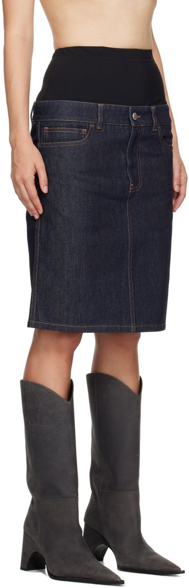 Nederdel Coperni Coperni Hybrid Denim Midi Skirt Blå | COPJ62F2011, 1