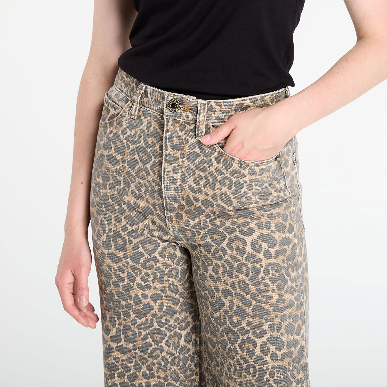 Bukser GUESS Pants Wide Leg Brown Beige | W5YA1AWHFP2-P7XQ, 1