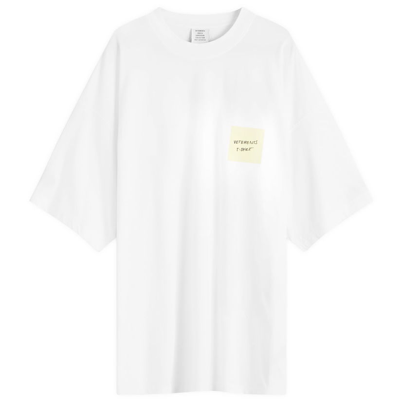 T-shirt VETEMENTS Sticker T-Shirt Hvid | UA65TR210W