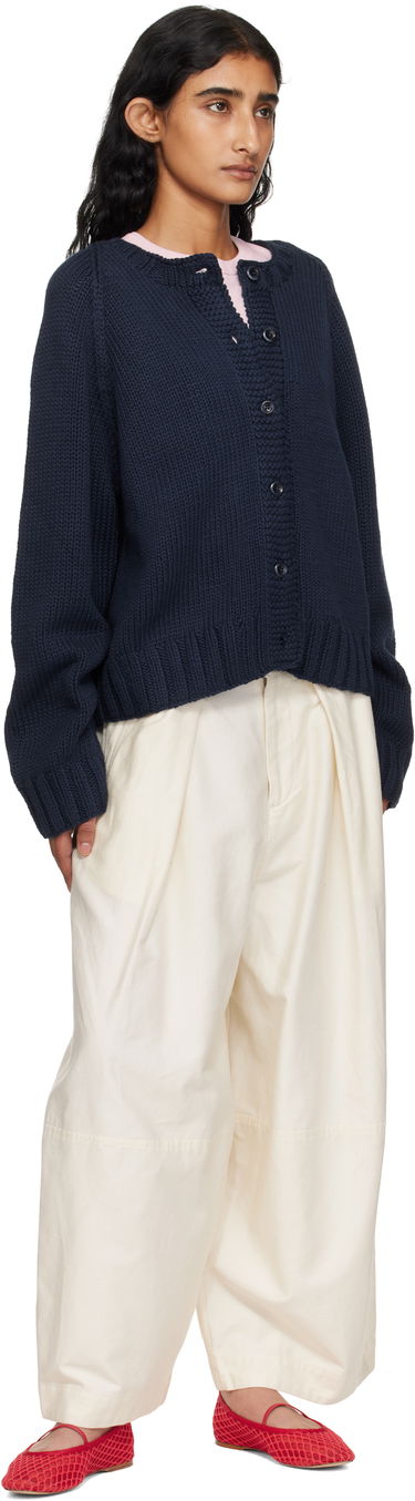 Bukser YMC YMC Deadbeat Wide-Leg Trousers Hvid | Q4YMF, 3