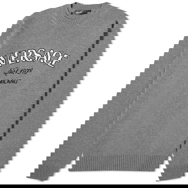 Sweater Versace Milano Embroidered Knit Grå | 1013805-1A09659-1E510, 0