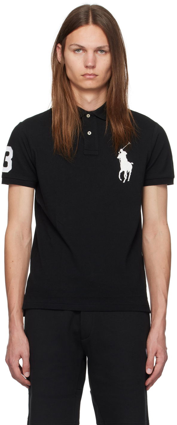 Polo skjorte Polo by Ralph Lauren Polo Ralph Lauren Black Big Pony Polo Sort | 710688969001