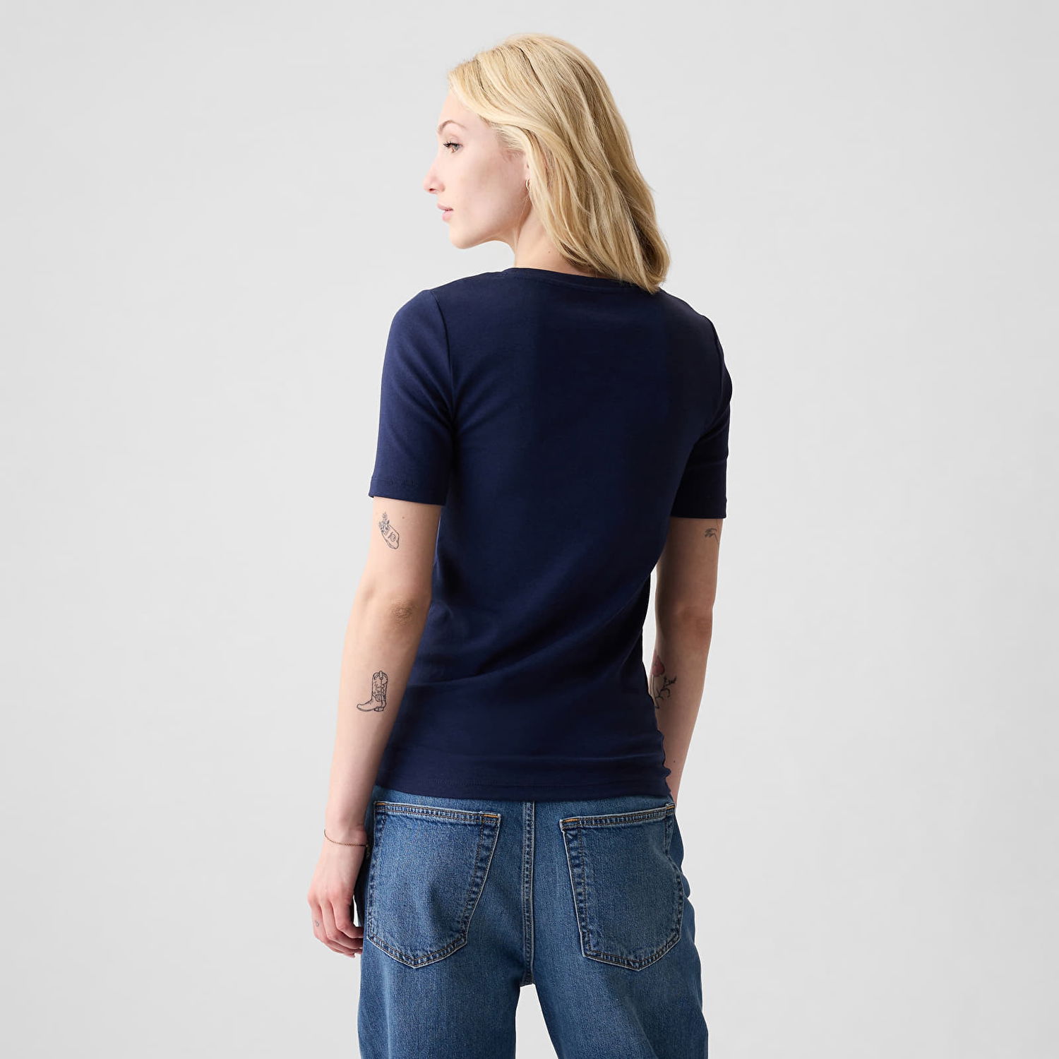 T-shirt GAP Modern Crewneck T-Shirt Navy Uniform Mørkeblå | 540635-02, 1