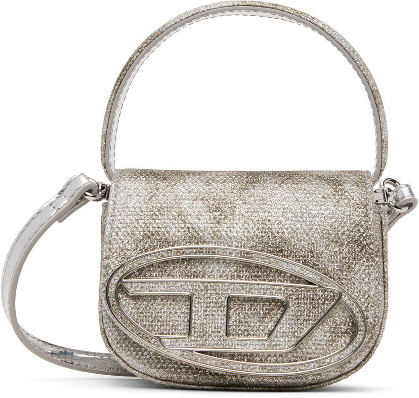 Håndtaske Diesel Diesel 1DR XS Glitter Saddle Bag Metalisk | X08709 P2197