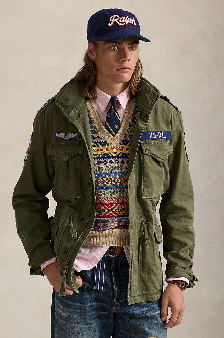 Vest Polo by Ralph Lauren Green Cotton Field Jacket Beige | 710961616, 0