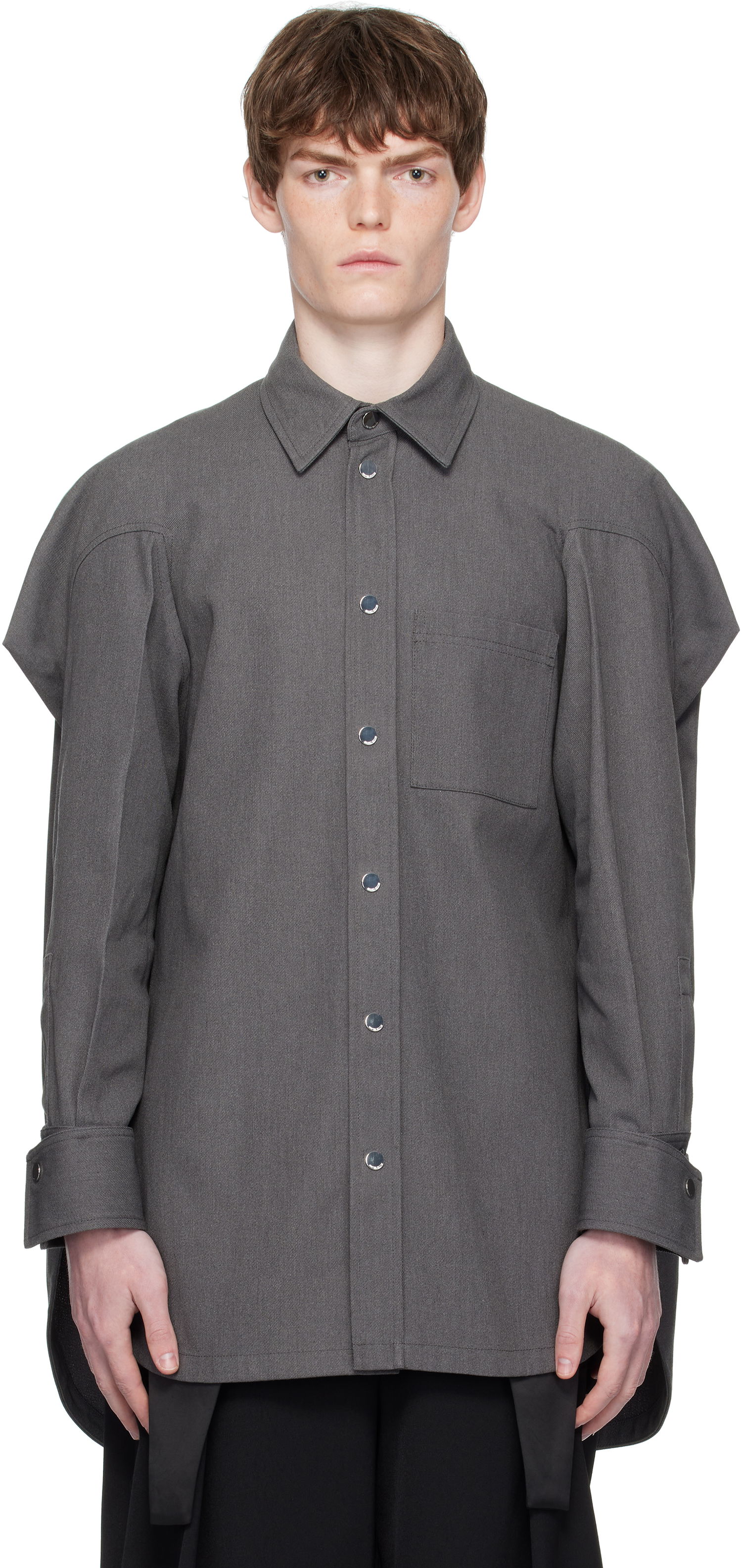 Skjorte Jean Paul Gaultier Jean Paul Gaultier Canvas Shirt Grå | 25/03-U-ST024-W008-04, 0