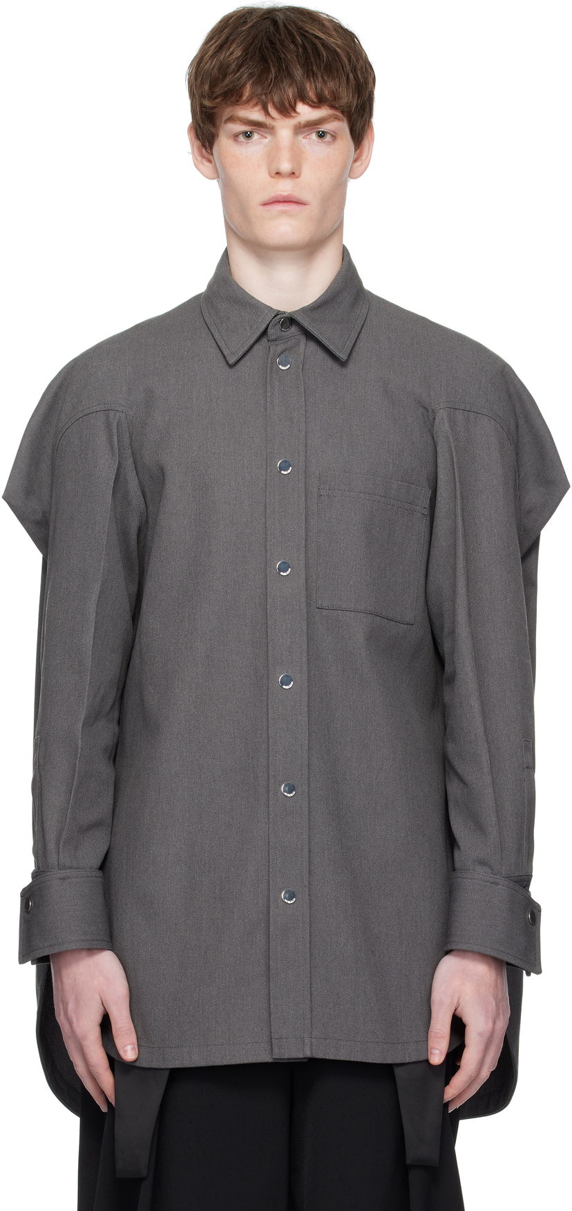 Skjorte Jean Paul Gaultier Jean Paul Gaultier Canvas Shirt Grå | 25/03-U-ST024-W008-04