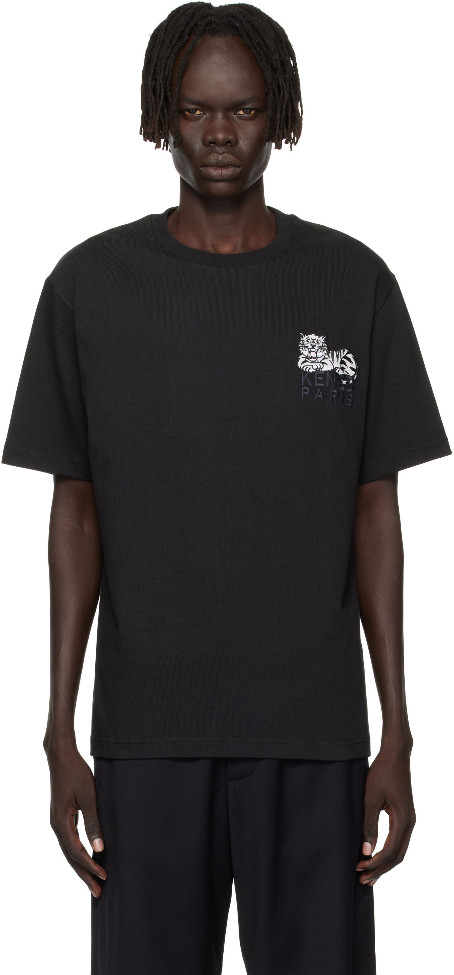 T-shirt KENZO Kenzo Paris 'KENZO Happy Tiger' Embroidered T-Shirt Sort | FF65TS2554SI, 0