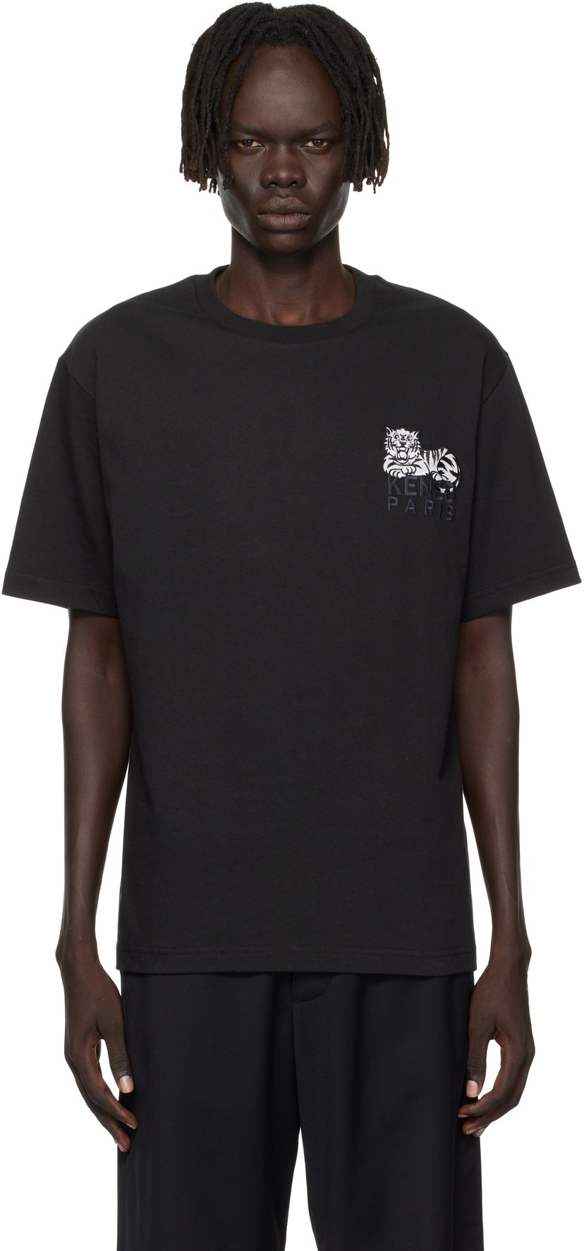 T-shirt KENZO Kenzo Paris 'KENZO Happy Tiger' Embroidered T-Shirt Sort | FF65TS2554SI