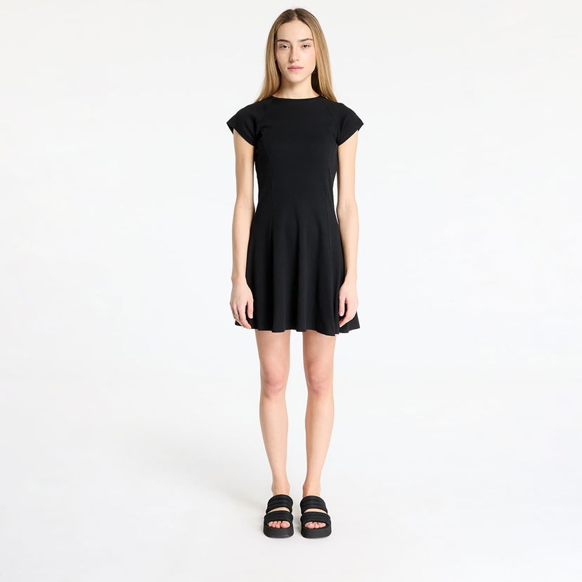 Kjole Urban Classics Urban Classics Skater Rib Dress Sort | TB6201-00007