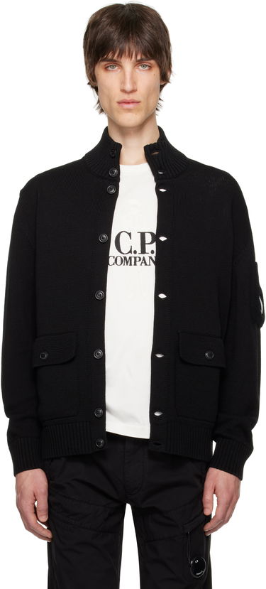 Sweater C.P. Company C.P. Company Knit Lens Cardigan Sort | 18CMKN078A-110058A, 0