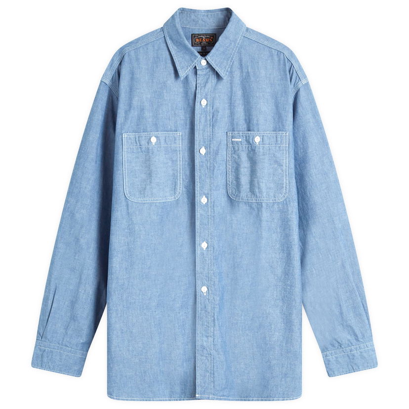 Skjorte BEAMS Beams Plus Work Shirt Blå | 3811-0924-139-70