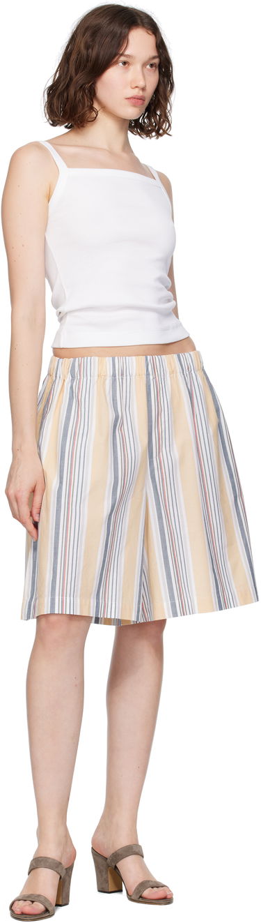 Shorts Baserange Baserange Stave Striped Casual Shorts Gul | SHST-PO-SU25, 3