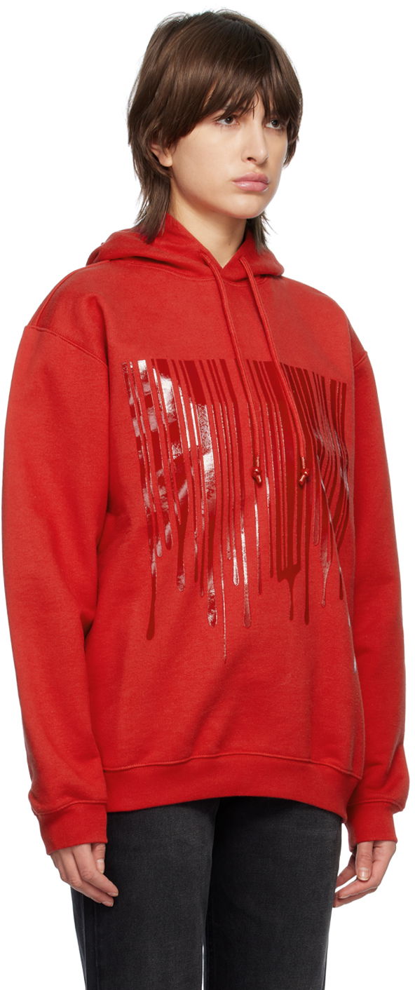 Sweatshirt VETEMENTS Dripping Barcode Graphic Hoodie Rød | VL16HD440R, 1