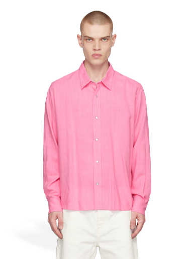 Skjorte AMI Press-Stud Shirt Lyserød | HSH117.VI0003