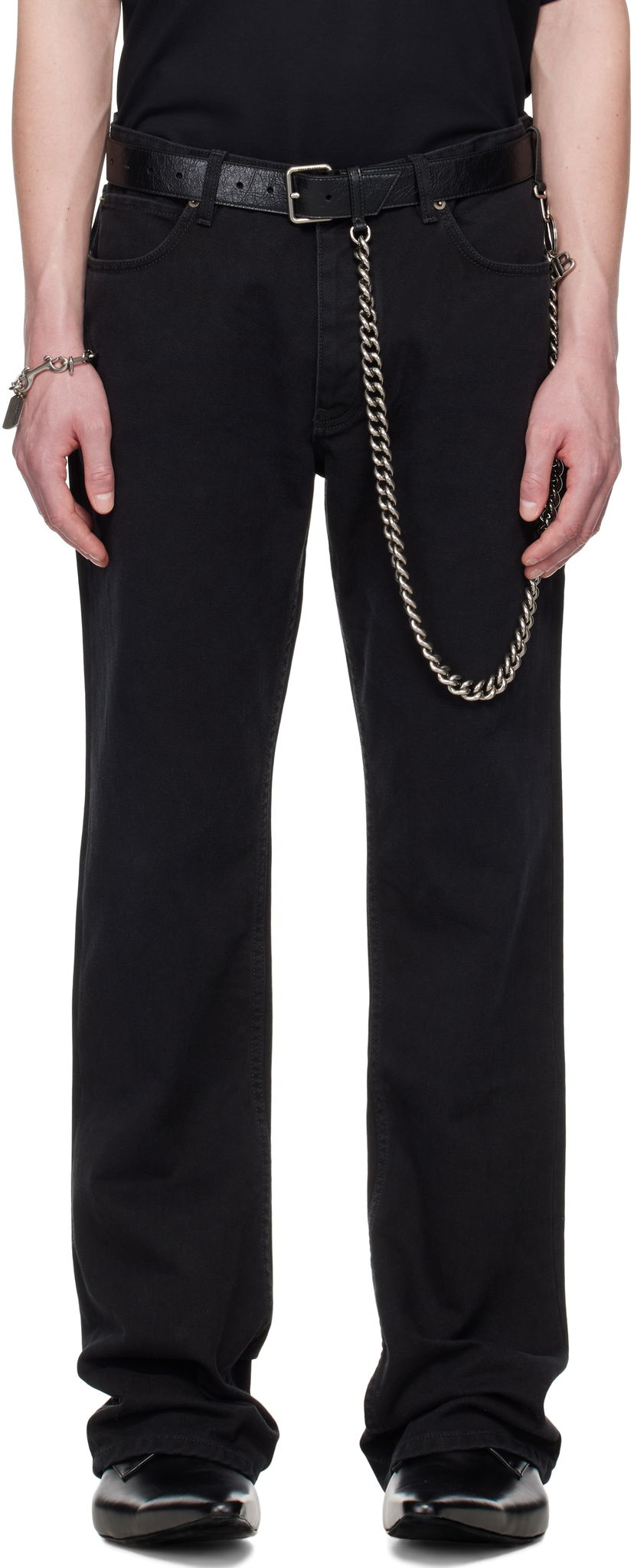 Jeans Balenciaga Balenciaga Straight Fit Jeans Sort | 810788TQW83