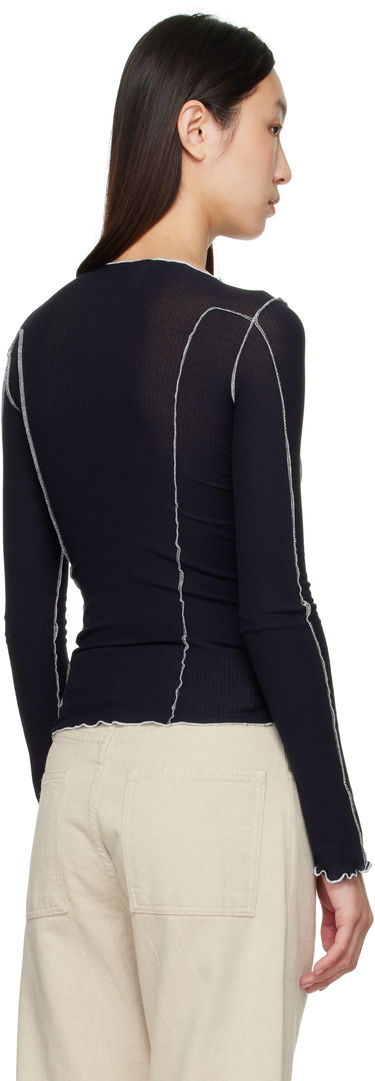 T-shirt Baserange Baserange Omato Long Sleeve T-Shirt Sort | TTOML-CR-AU25, 2