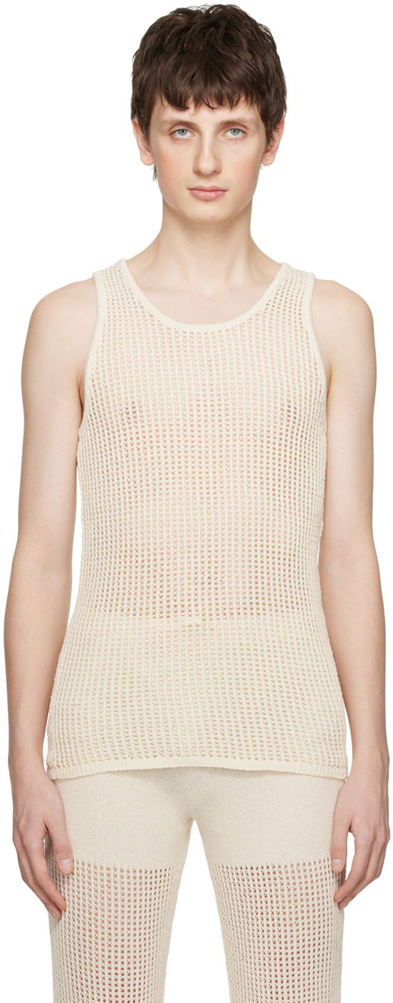 Tanktop Nanushka Off-White Zev Tank Top Beige | NM22BCTP00371