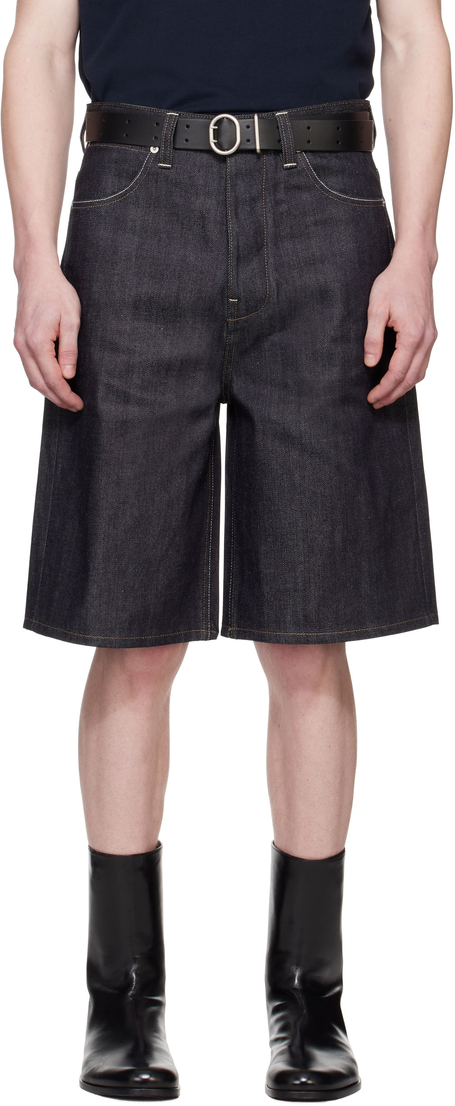 Shorts Jil Sander Jil Sander Raw Denim Shorts Blå | J23KA0110_J45041, 0