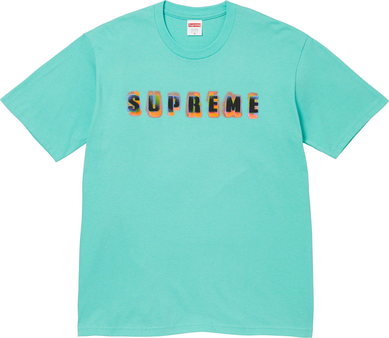 T-shirt Supreme Stencil Tee Turkis | FW23T32, 0